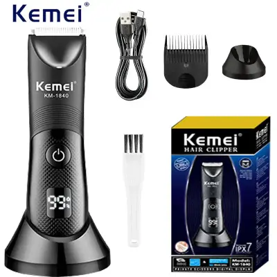 Kemei KM-1840 Tondeuse rechargeable USB Type-C IPX7