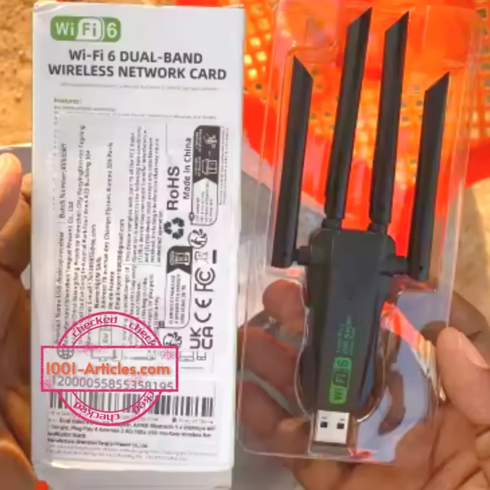 Adaptateur à 4 antennes USB AX900 WIFI6 et Bluetooth 5.4.2, double bandes