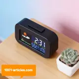 Horloge / Réveil avec Prévisions Météo et Rétroéclairage LED Coloré