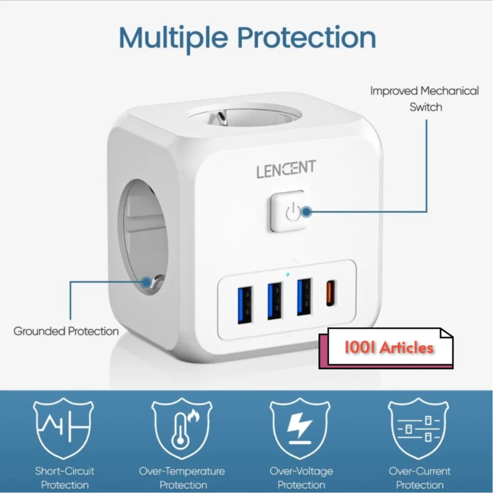 LENCENT - Adapter Europe PD-QC 3.0, 07 en 01