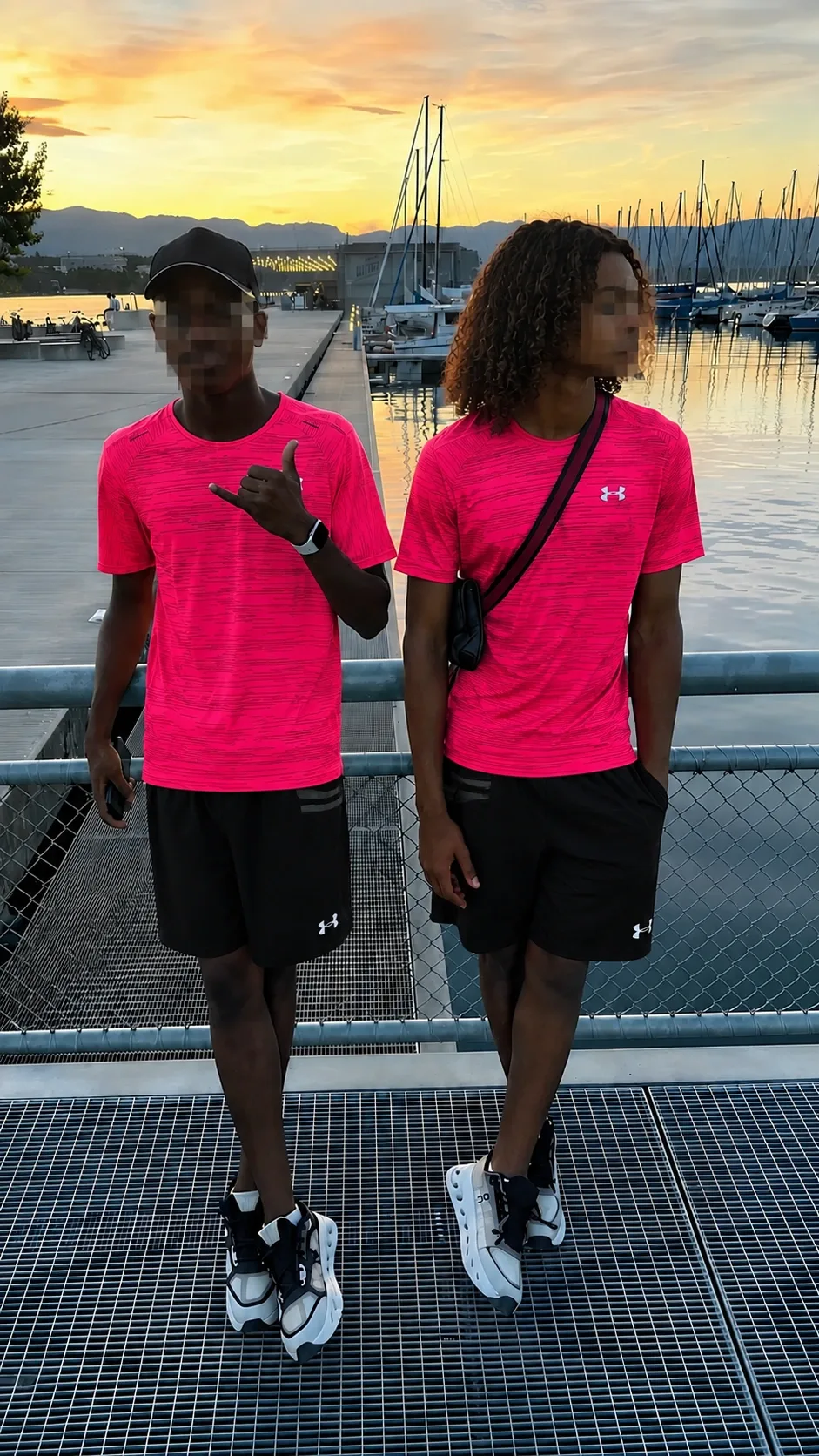 Ensemble running under armour rose