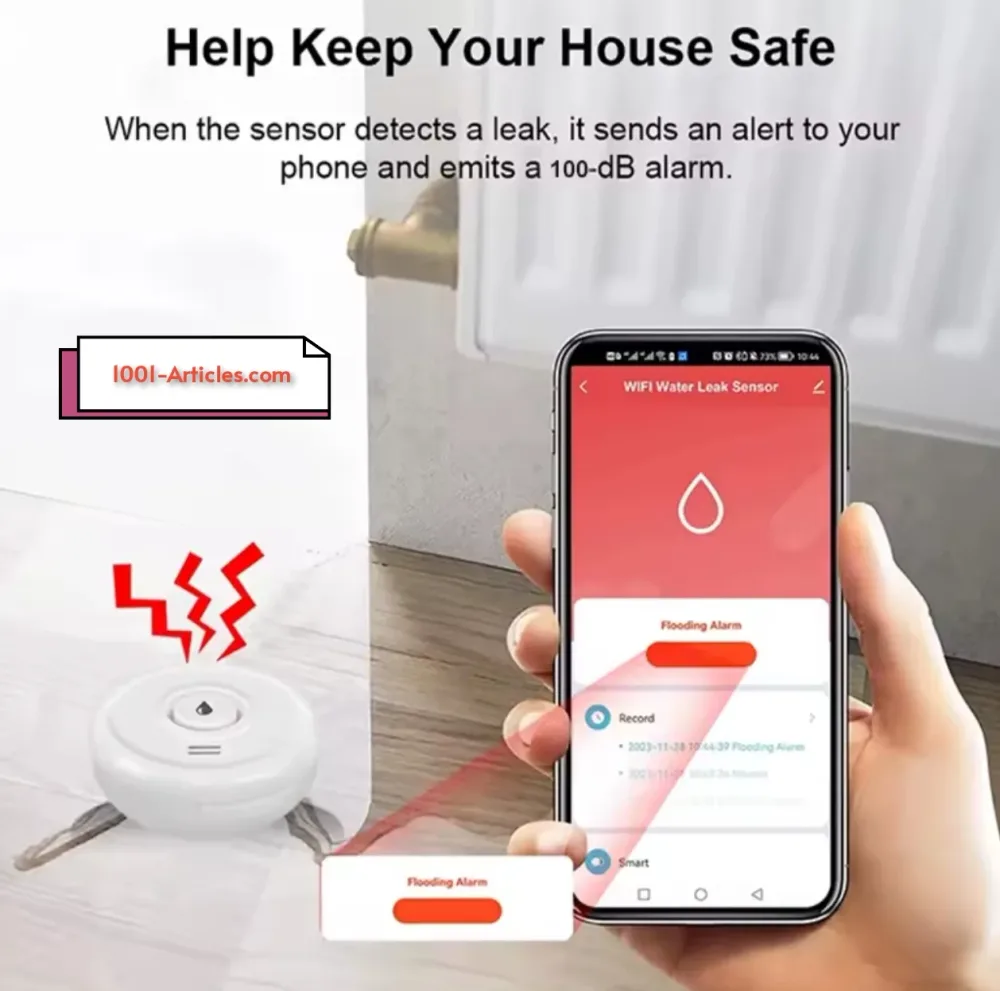Détecteur de fuite d'eau Water drop Or Overflow- Tuya Smart - WiFi