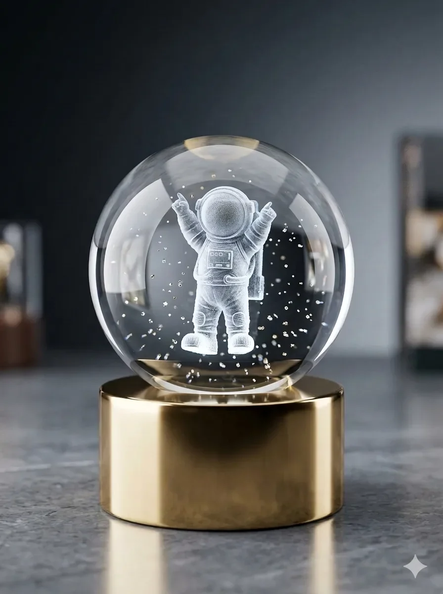 Veilleuse boule de cristal 🔮 3D " 9cm "