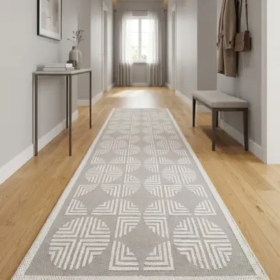 Tapis en coton, 3 m sur 1 m finition main