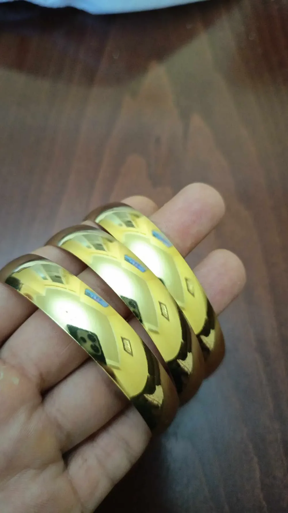 Bracelet 3 piece Acier inoxydable أساور ذهبية فخمة