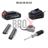 Visseuse Perceuse à Percussion Sans Fil 2 Batteries 20v 2Ah avec Kit d’outils et d’accessoires 62Pcs CROWN CT21102H-2-(62) EK