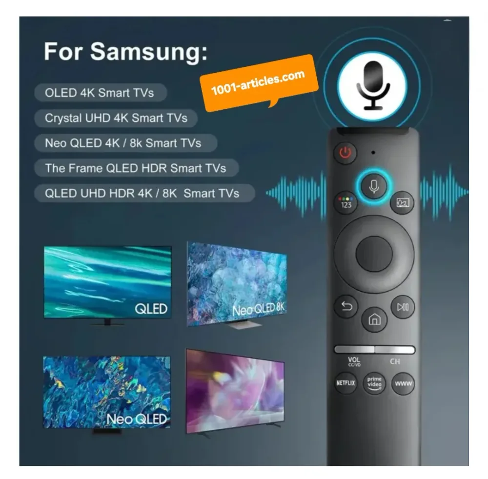 Télécommande Vocale - Samsung Smart TV - BN59 - Modèles LCD LED QLED.