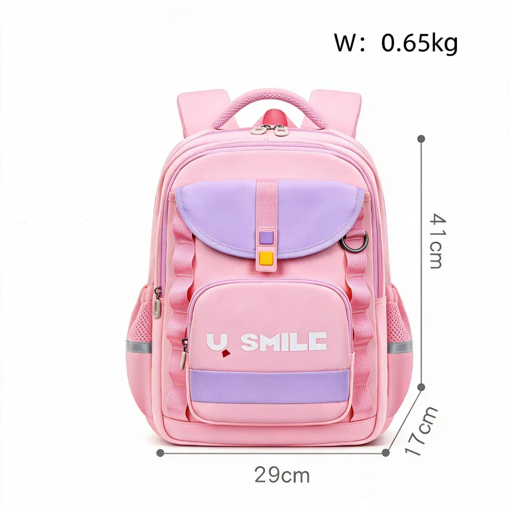 Sac à Dos Scolaire pour Enfnats U-Smile Rose SACKDS09RS - حقيبة مدرسية للأطفال