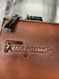 Cartable en cuir véritable SALVADOR FERRAGAMO