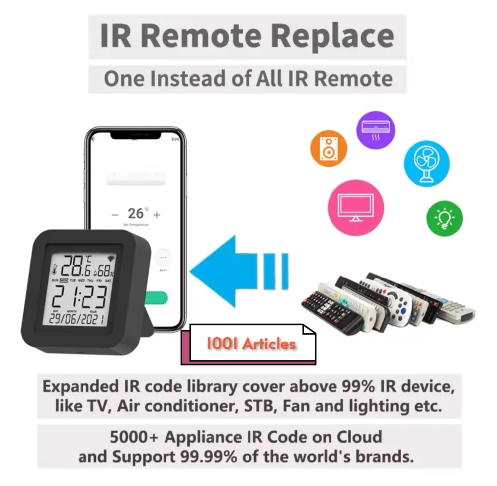 Tuya Smart IR Remote - Télécommande universelle connectée et hygromètre