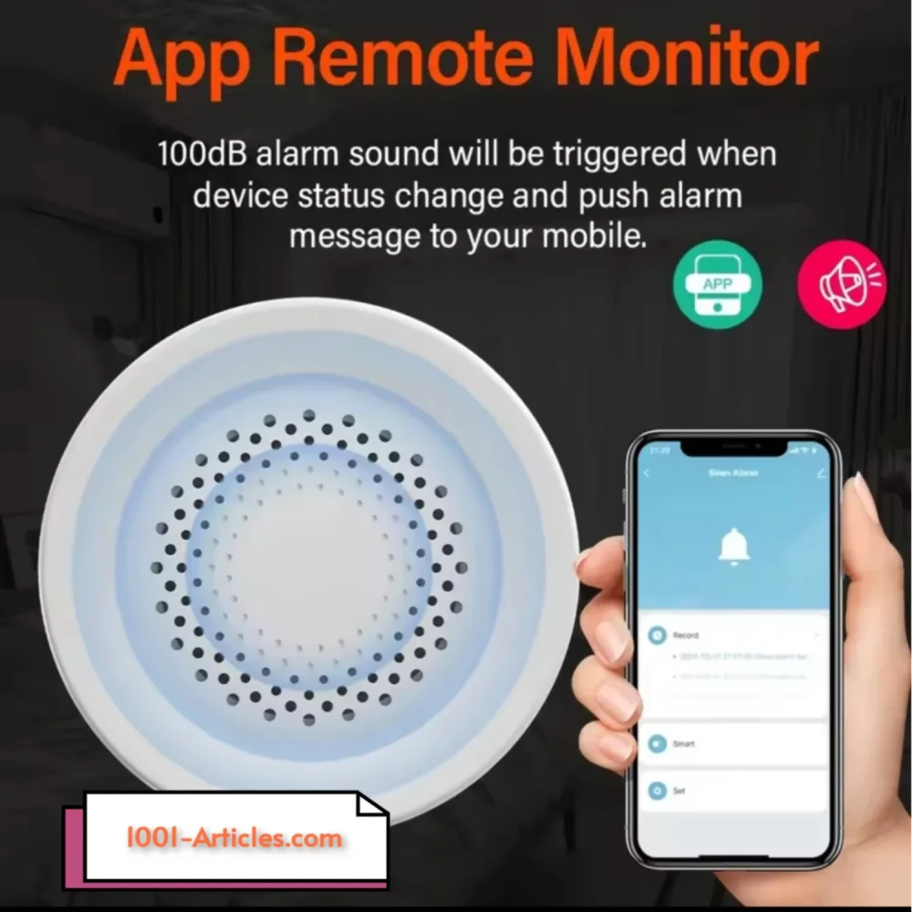 Sirène - alarme sonore de sécurité intelligente - Wifi - Zigbee Tuya Smart