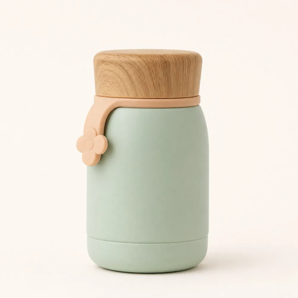 🍶 Mini Gourde Isotherme Design Bois "Mass Action"