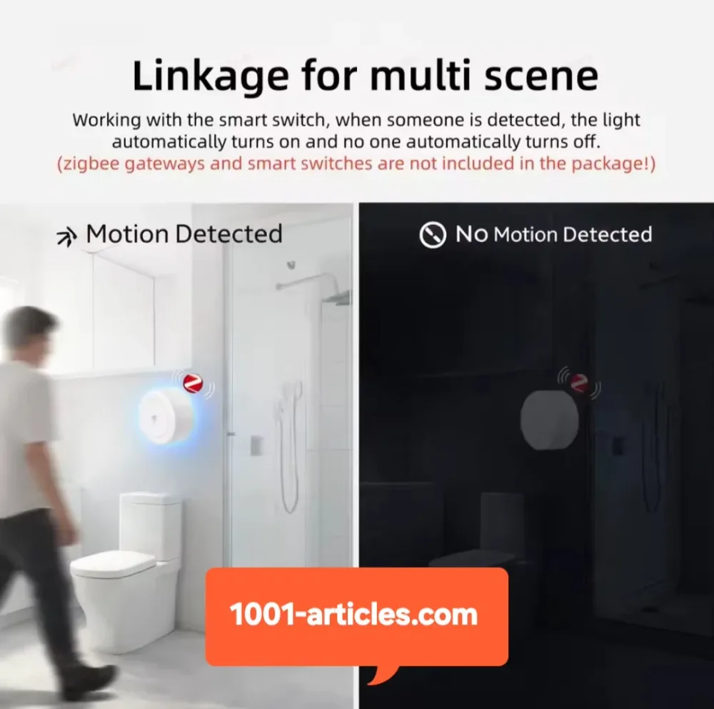 Capteur de Présence PIR, Radar Zigbee 24G, Mmwave, Tuya Smart.