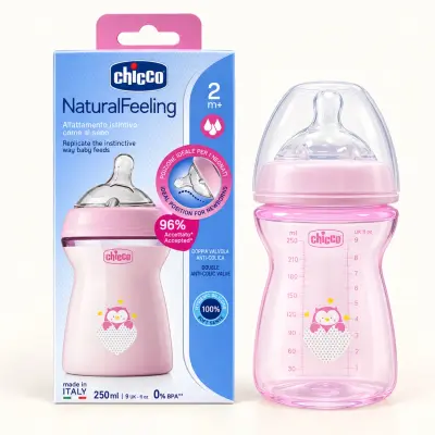 Chicco NaturalFeeling 250 ml — Le biberon tout en douceur dès 2 mois