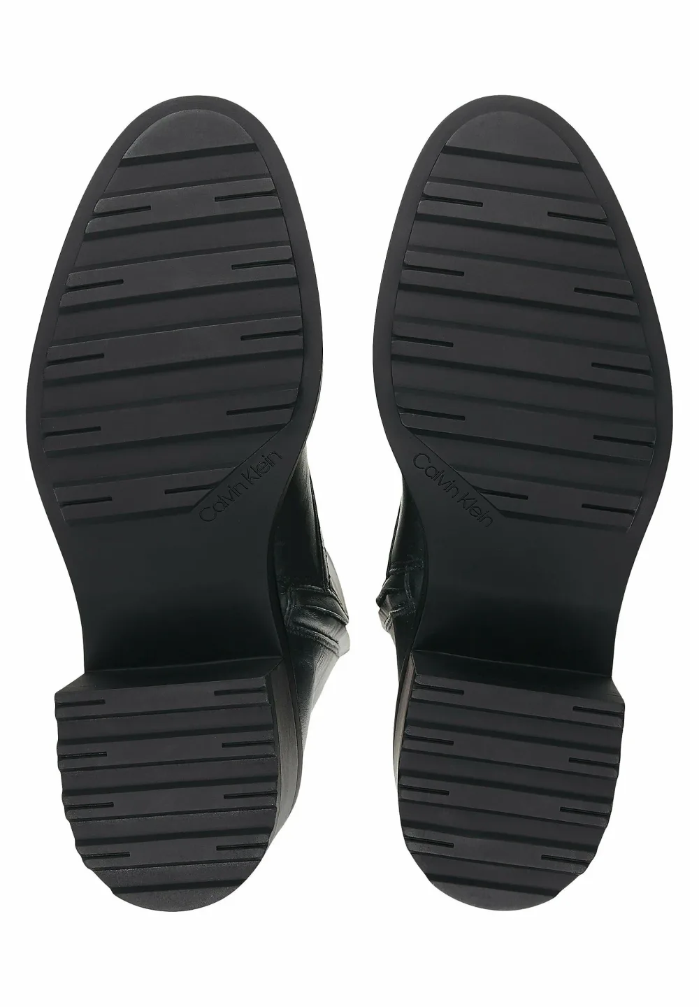 Bottines Femme Calvin Klein à Lacets en Noir – Talon Bloc