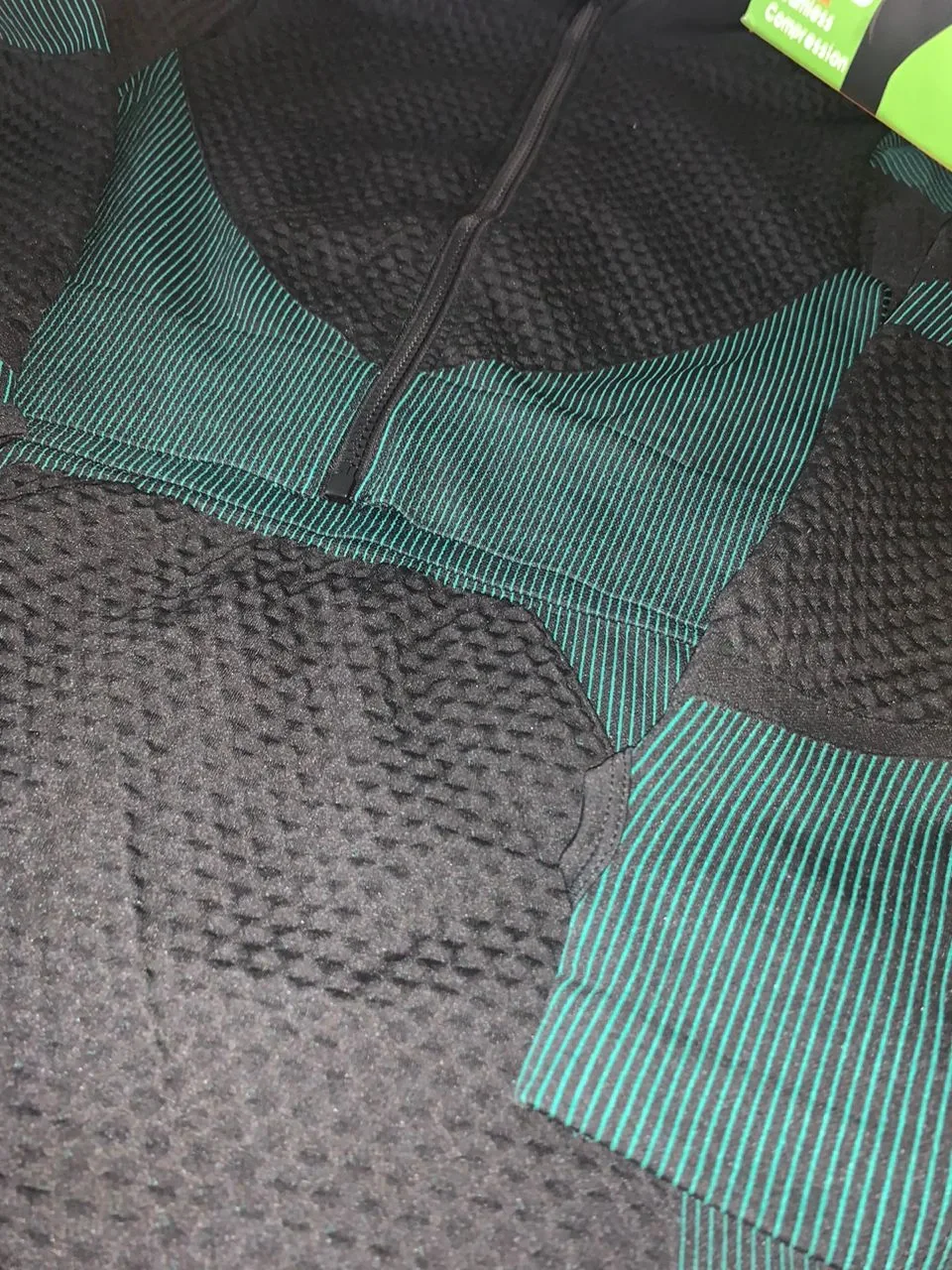 Ensembles d'entraînement pour femmes - Tenue de gymnastique sans couture à 2 pièces Vert