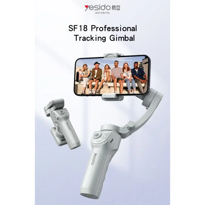 SF18 Phone Gimbal Stabilizer 360 Ai Auto Face Tracking Handheld Selfie Stick Tripod Tracking Gimbal