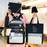 Sac à Dos Multifonctionnel Kawaii Grand Volume Imperméable et Résistant 5Pcs Mauve SACKDS33MV - حقيبة ظهر بعدة قطع بتصميم كاوايي