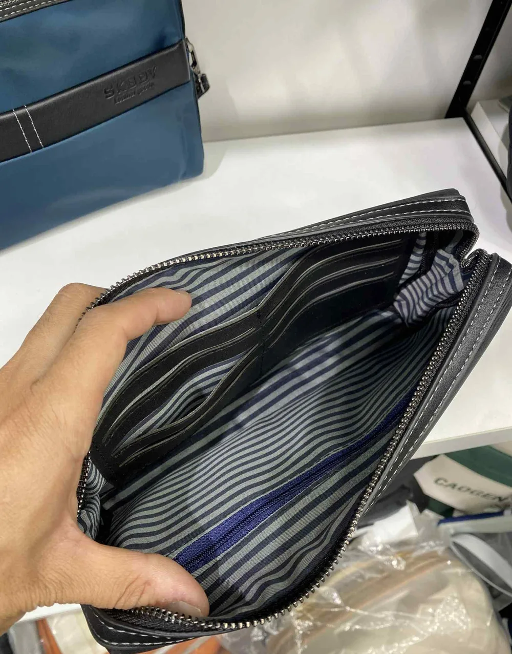 Pochette en toil oxford