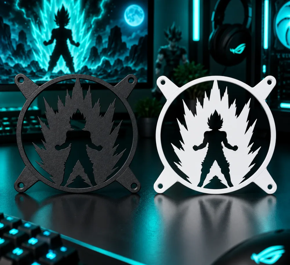 ⚡ Saiyan Power — Fan Cover 120mm