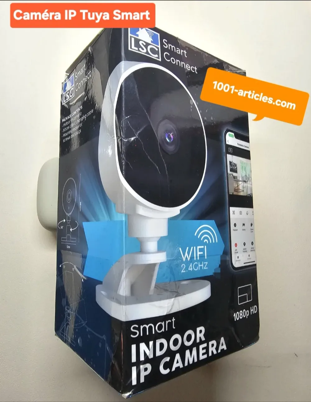 LSC SMART CONNECT, Caméra IP Interne, WiFi, HD 1080p, Tuya compatible.
