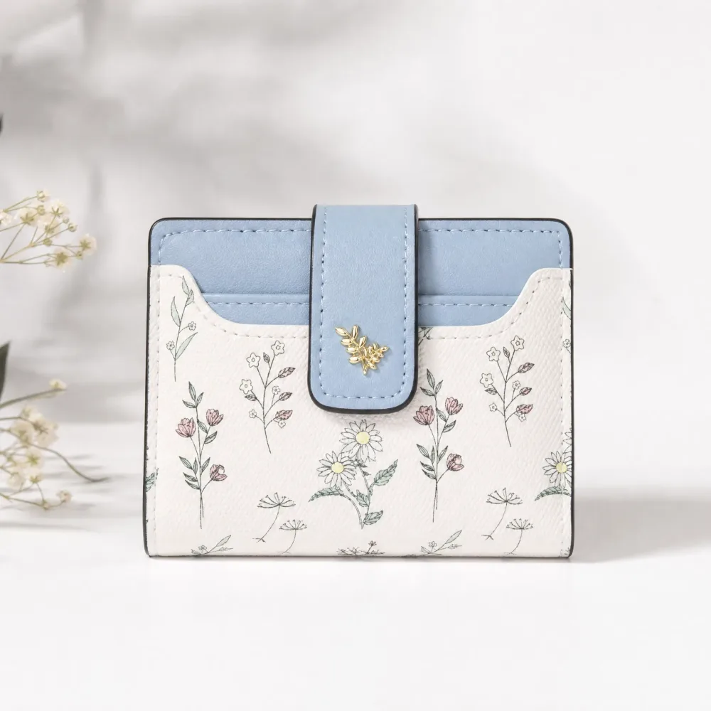 🌸 Petit Portefeuille Fleuri Multicolore