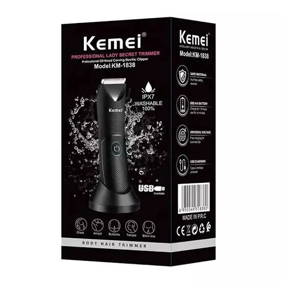 ✨ ماكينة حلاقة احترافية للرجال بدون ألم و بدون جروح – Kemei 1838