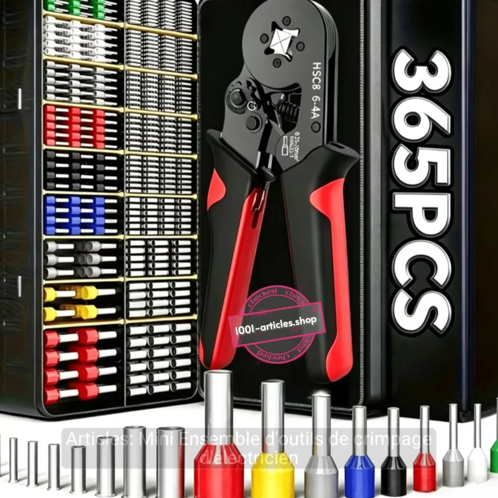 Kit outils de sertissage électrique 164 Pièces de gaine - Pince à sertir HSC8 6-4A