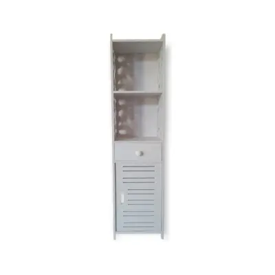Shelf with Drawer and Slatted Door CNC File