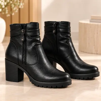 Bottines ARA HighSoft noires à talon – Cuir