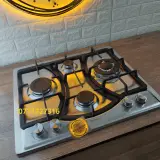 Plaque de Cuisson Multismart 4 Feux Inox Original avec Grilles Fonte - بلاك غاز 4 شعلات إينوكس مقاوم للصدأ