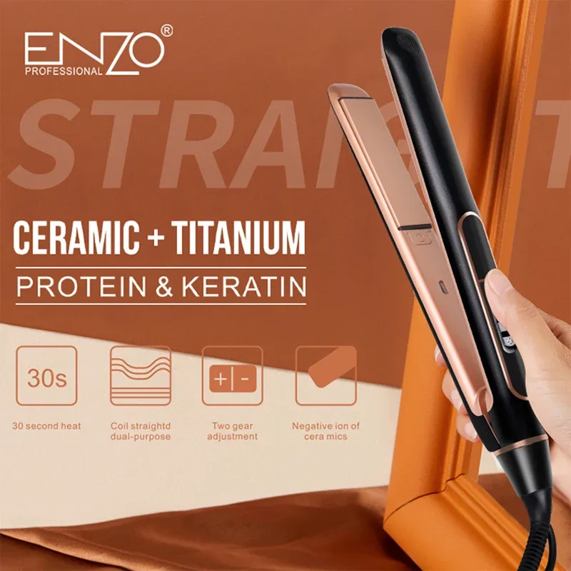 ENZO Lisseur & Boucleur 2-en-1 Ceramic Titanium EN-3328