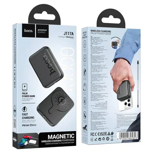 Power Bank MagSafe Hoco J117A 10 000 mAh – PD20W, Charge Sans Fil 15W