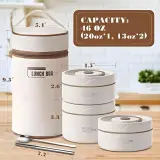 Lunch Box 3 étage avec Sac Isotherme Isolant – حافظة طعام حرارية 3 طبقات قابلة للاستخدام في الميكروويف