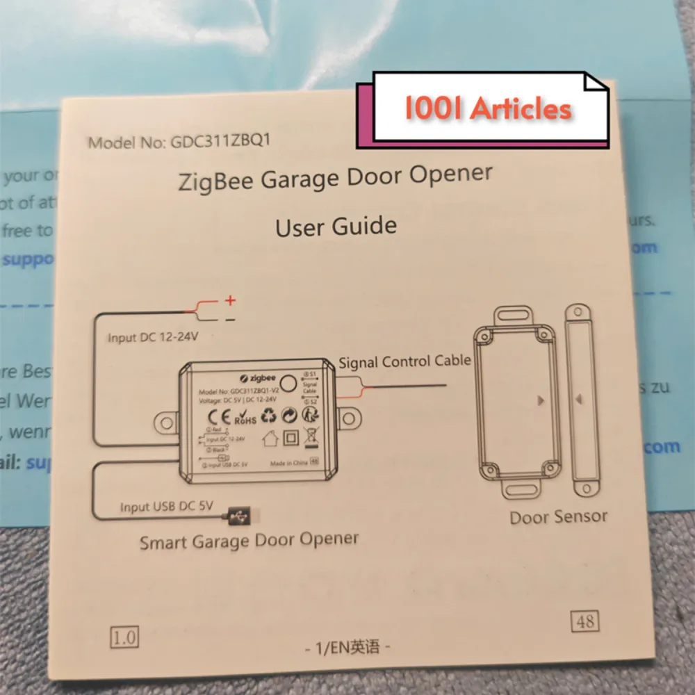 Module contrôleur ouvre porte de garage intelligent, étanche, Zigbee 3.0