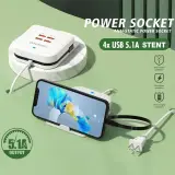 Station de charge rapide universel multiports 4 USB avec Cable Type-C – شاحن متعدد المنافذ