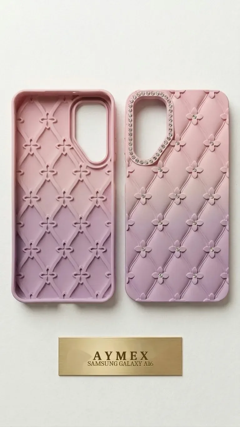 Coque Samsung Galaxy A16 - Fleurs 3D et Strass - 4 couleurs