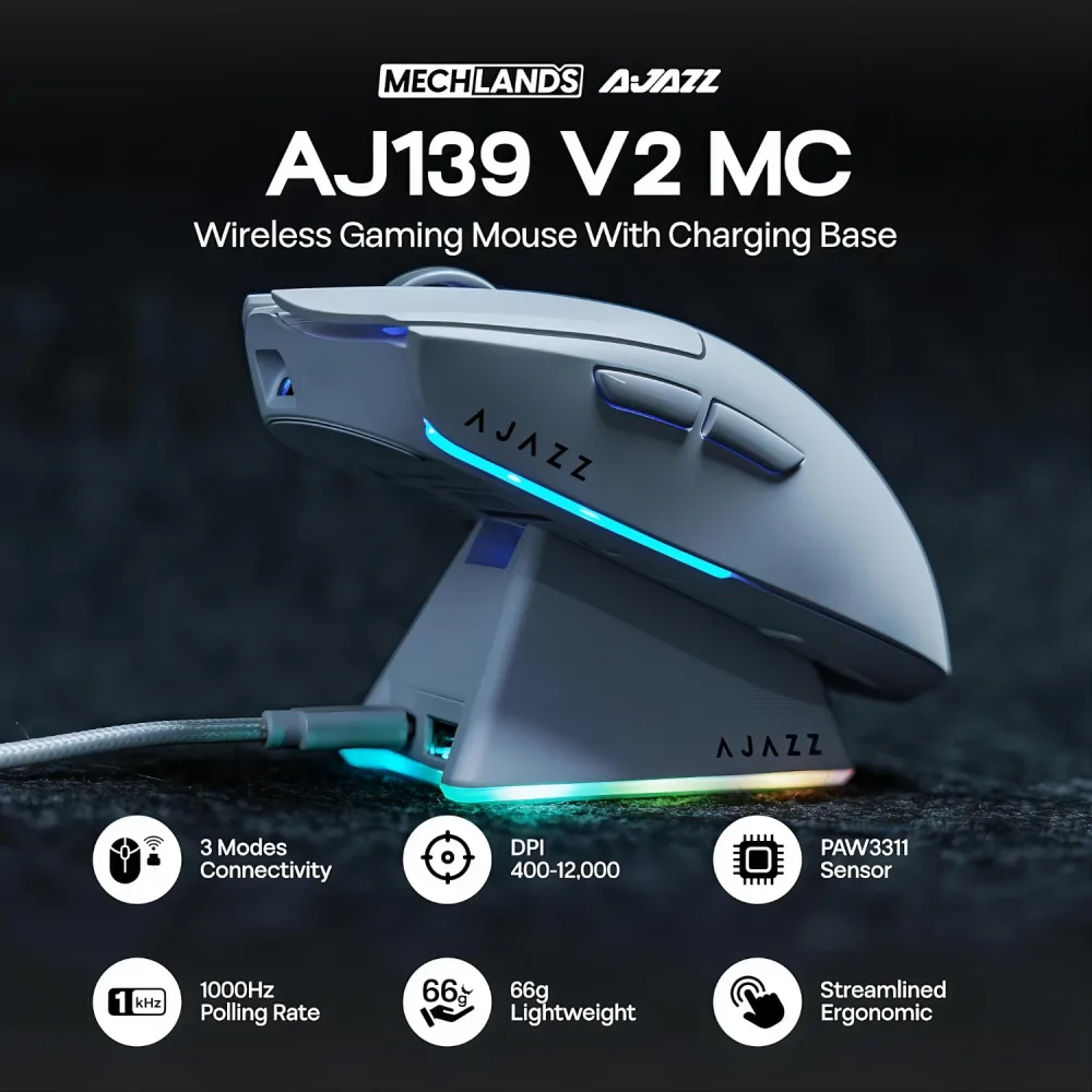 AJAZZ Aj139 V2 Wireless + Charging Dock