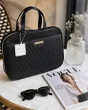 👜 Trousse de Toilette Structurée Noire à Poignées