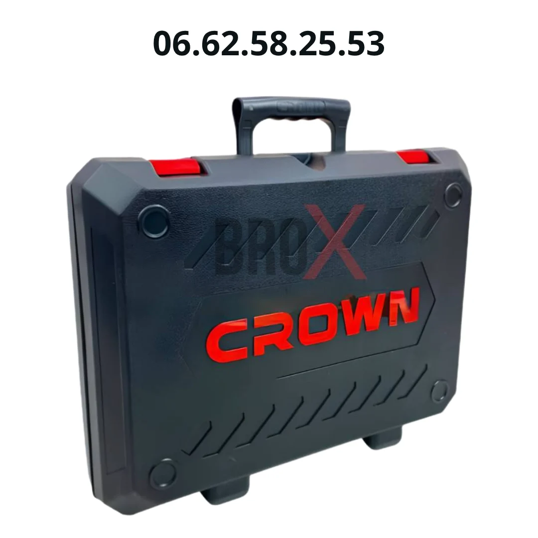 Marteau perforateur sans fil sans charbons 20V 1.7J 18mm 2 batteries 4Ah avec cahrgeur et valise CROWN | CT28010XS-4 BMC