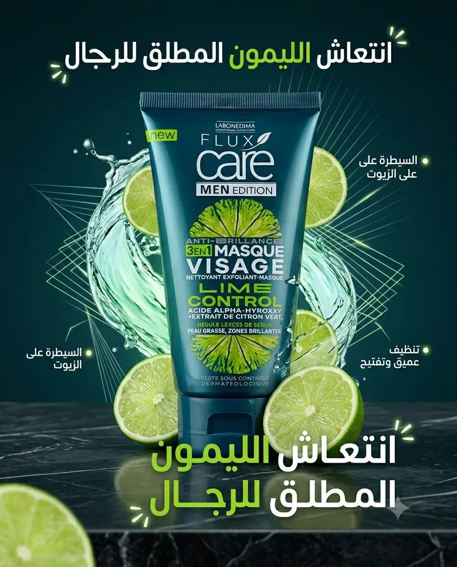 Flux men 3en1 ماسك وجه 150مل