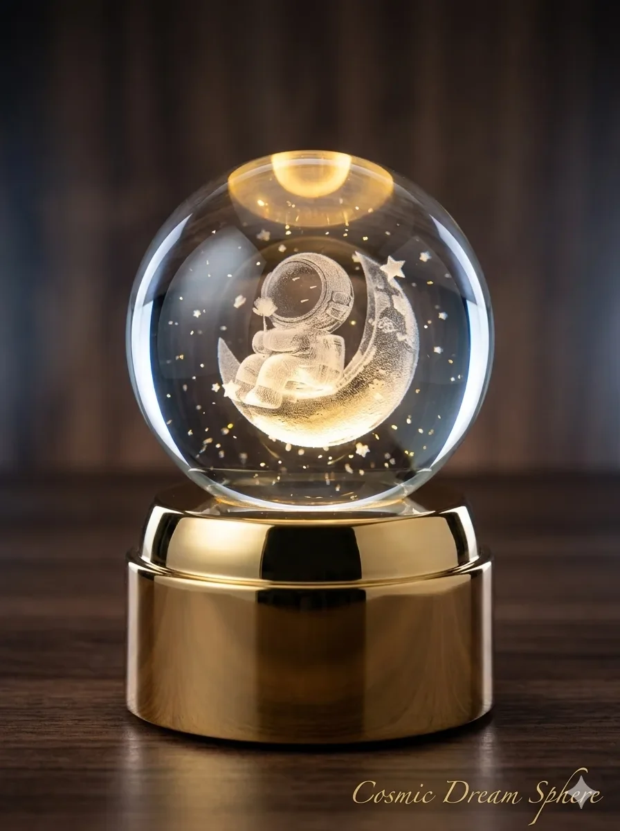 Veilleuse boule de cristal 🔮 3D " 9cm "