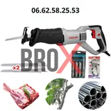 Scie sabre électrique 710W pour métaux, PVC, bois et viande.