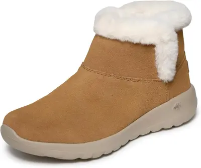 Bottines Femme Skechers On-The-Go Joy Endeavor 144013 – Camel Doublées Chaudes