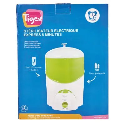 STÉRILISATEUR TIGEX 6MIN 8 BIBERONS