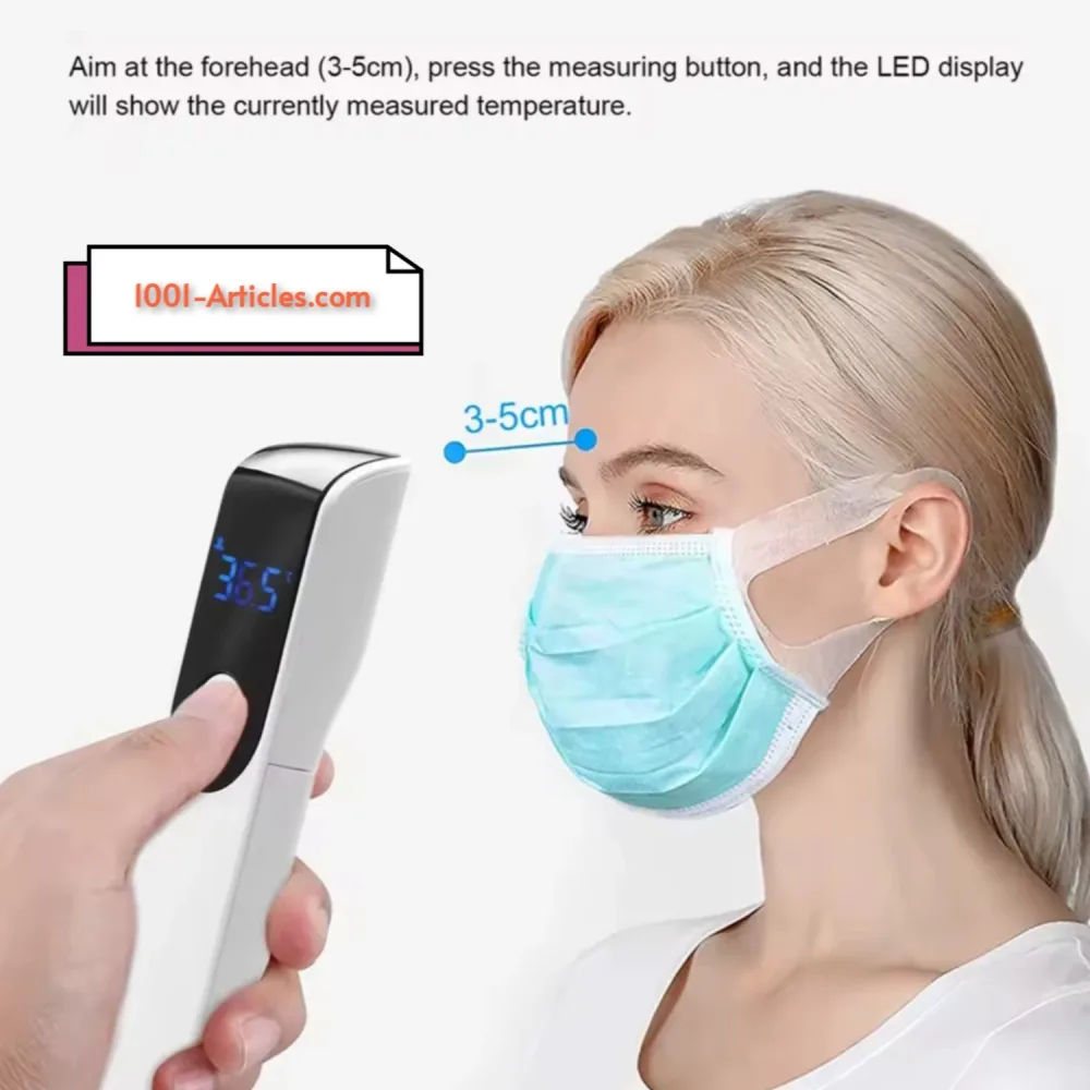 Pack Thermomètre Numérique IR Sans Contact + Mini Oxymètre