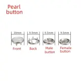Bouton Pression Metal Cerceau Avec Pierre