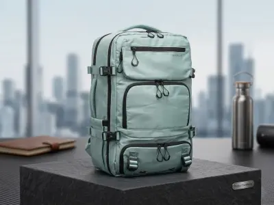 Sac à dos BANGE  antivol 3 en 1 avec sac à bandoulière amovible et compartiment à chaussures