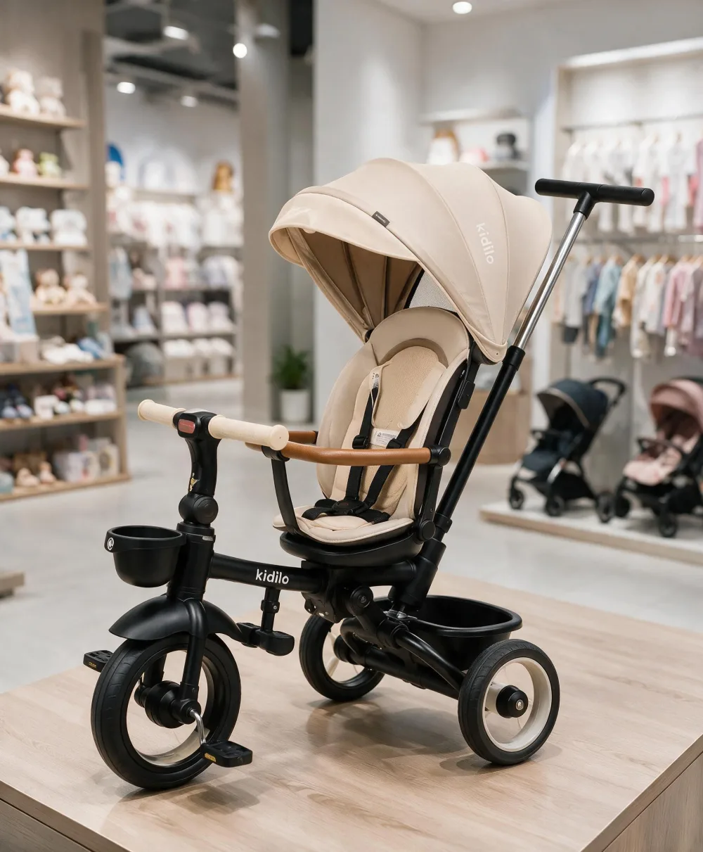 Vélo Poussette 7en1 guidon parental réglable – Kidil0