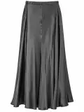 Jupe midi satinée Zara ZW Collection gris anthracite – Taille M